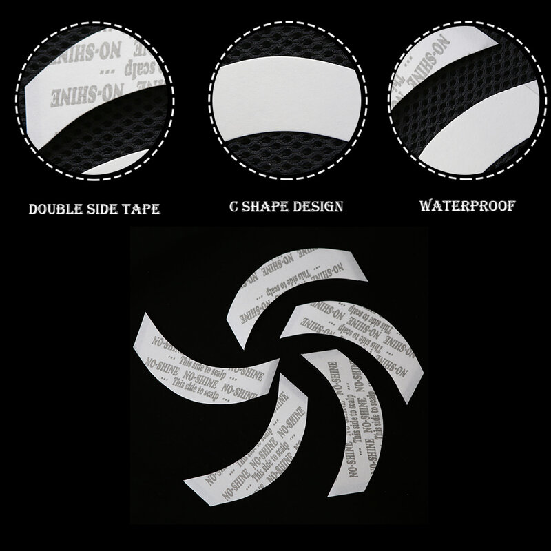 72 teil/los No-Shine Perücken band doppelt klebende Haar verlängerung sband streifen wasserdicht für Toupet/Lace Front Perücken Film bindung