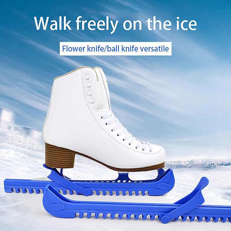 大人と子供のための調節可能なアイススケートプロテクター、ナイフカバー、ホッケーナイフ、1ペア