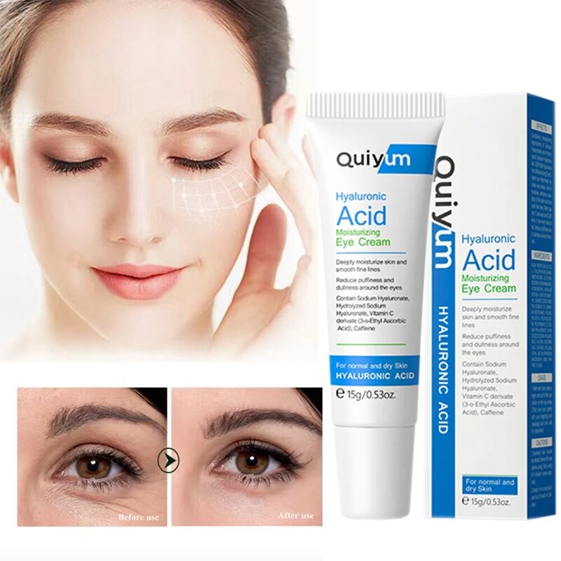 Hyaluronic Acid Eye Cream Remove Bags Puffiness Antiarrugas Crema Contorno De Ojos Anti Cerne Aging Remescar Ojeras Eliminacion