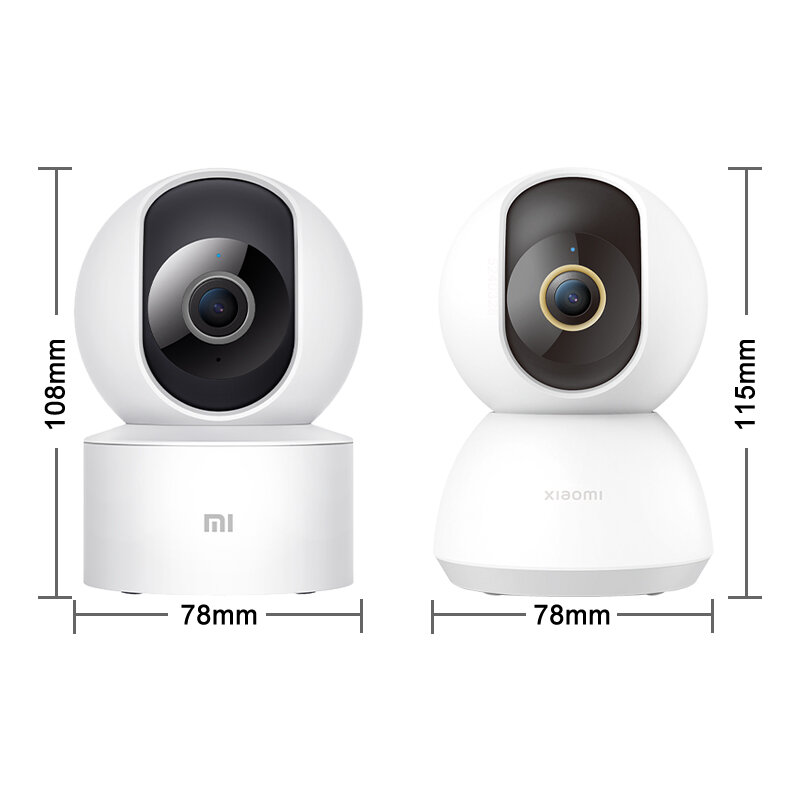 Smart Baby Security Monitor Webcam, Câmera 360 °, Wi-Fi, Visão Noturna, AI Humano, Trabalhar com Alexa, Versão Global, 1080P, C300, Novo