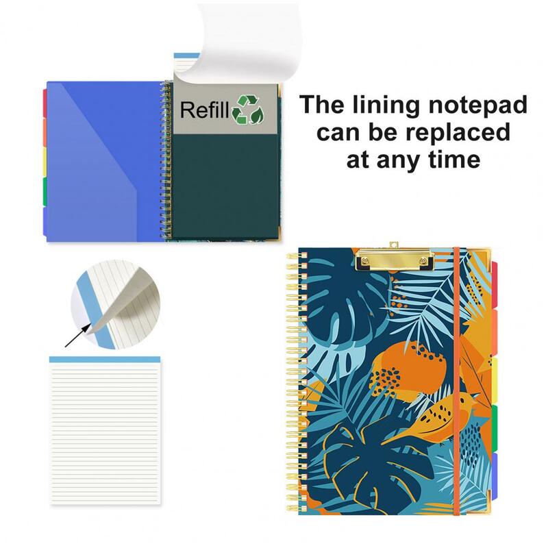 Papan klip kardus Label warna-warni Folder File dokumen Spiral dengan papan klip Folio mengatur kertas hadiah toko