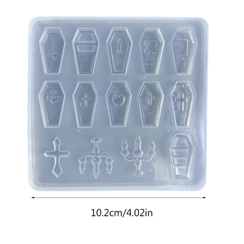 Silicone Mold for DIY Art Coffin Epoxy Resin Mold Keychain Charm Casting Mold