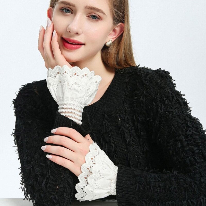 Pullover-Ärmel, ausgestellte Ärmel, künstliche Handgelenksmanschetten, Dekoration, künstliche Handgelenksärmel, D46A