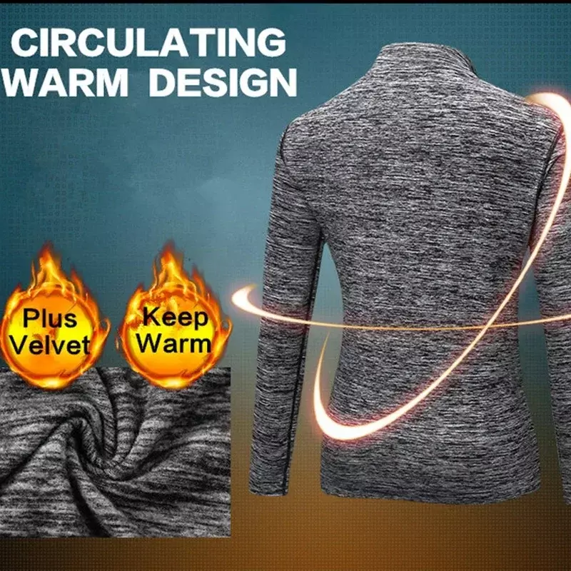 Ropa interior térmica de terciopelo para mujer, camisa térmica de cuello alto, lencería cálida, pijamas de invierno, 2XL