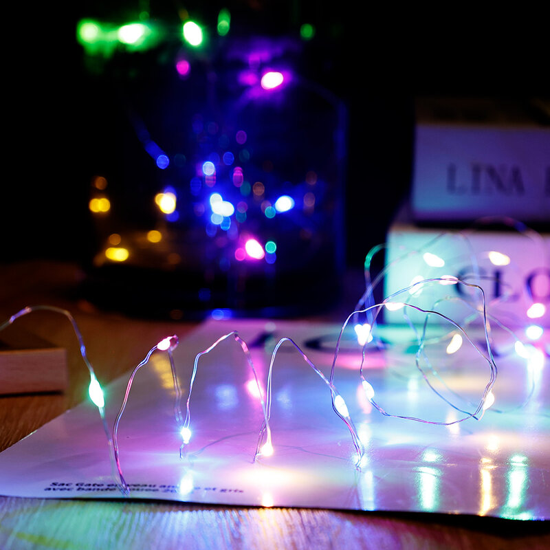 LED 스트링 조명 구리 와이어 A13 버튼 배터리, 동화 장식 램프, 파티 정원 홈 웨딩 크리스마스 장식, 1m, 2m