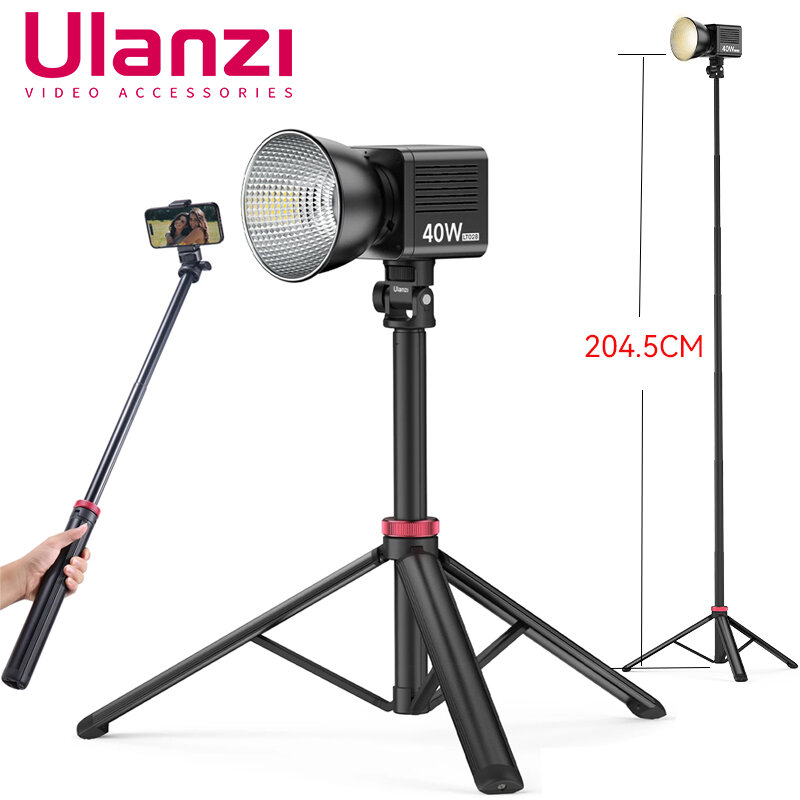 Ulanzi المحمولة سبائك الألومنيوم ترايبود ، حامل مصباح دعم ، خفيفة الوزن ملء ضوء ، كاميرا عمل الكاميرا ، MT-79 ، 2 متر ، LT028