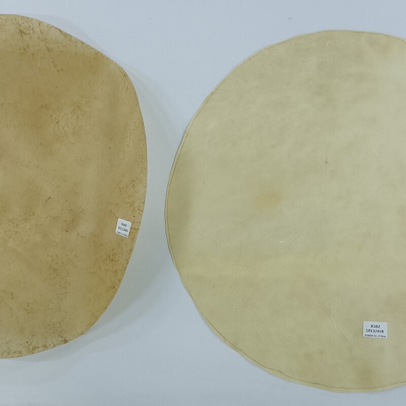 Yibuy Beige giallo diametro 30 35 40 45 50cm 0.1mm Bongo sciamano 8 10 12 13 14 pollici tamburello africano sottile pelle di capra tamburi testa
