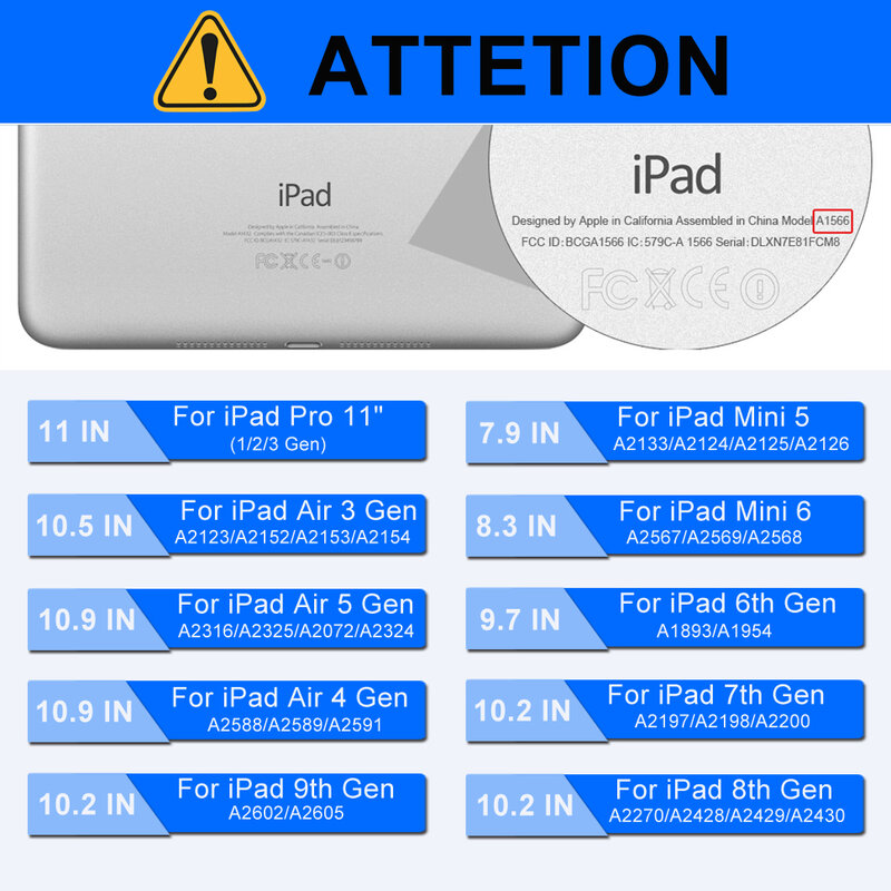 Funda para iPad de 9. ª y 10. ª generación, carcasa para iPad Air 5, Pro 11, Air 3, 4, Gen, 6. ª, 7. ª, 8. ª, 9 Mini, 6