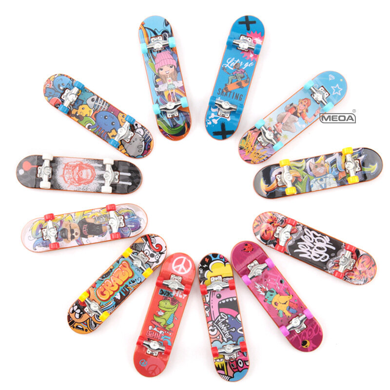 Mini Finger Skate Board Speelgoed Creatieve Vinger Skateboards Vingertop Speelgoed Voor Kinderen Beginners Verjaardagscadeaus
