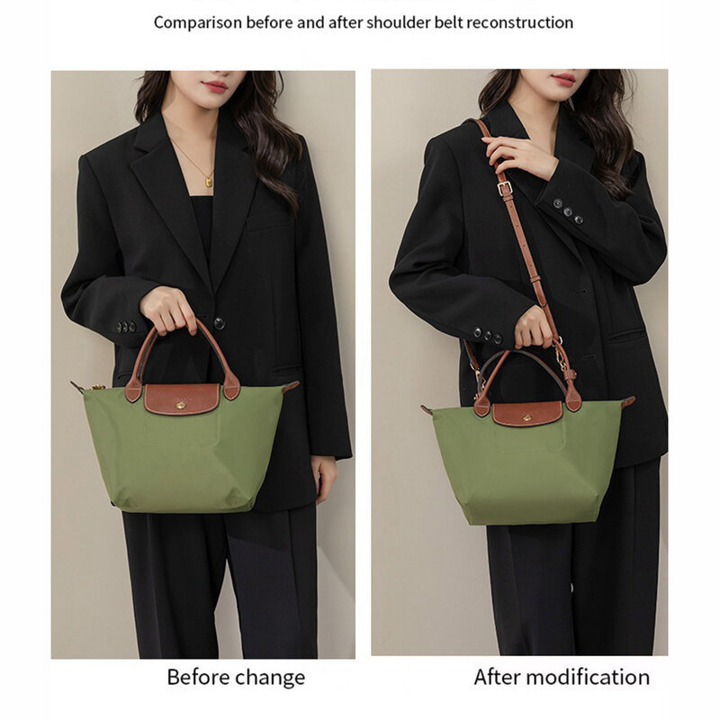 Ремешок из натуральной кожи для миниатюрной сумки Longchamp, аксессуары-трансформеры для сумок без перфорации, конверсионная подвесная пряжка