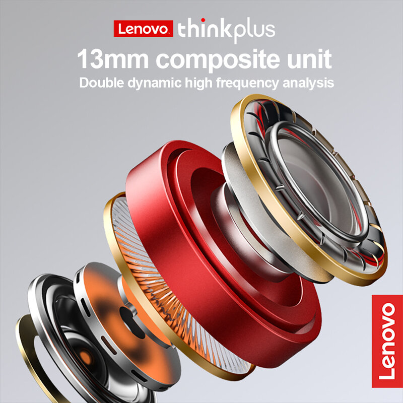 Lenovo-auriculares inalámbricos LP2 TWS, cascos con Bluetooth 5,0, Control táctil, estéreo Dual, bajos, con micrófono, deportivos, novedad