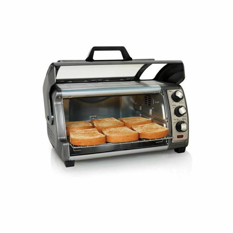 持ち運びが簡単なトースターオーブン、便利なロールトップドアデザイン
