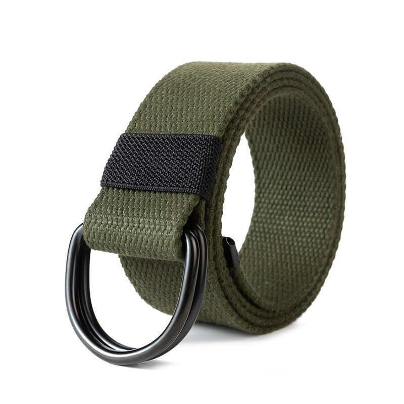 Cinturones de nailon para hombre, Correa expandible de alta calidad con hebilla de doble bucle para caza al aire libre, cinturilla táctica militar, 120CM