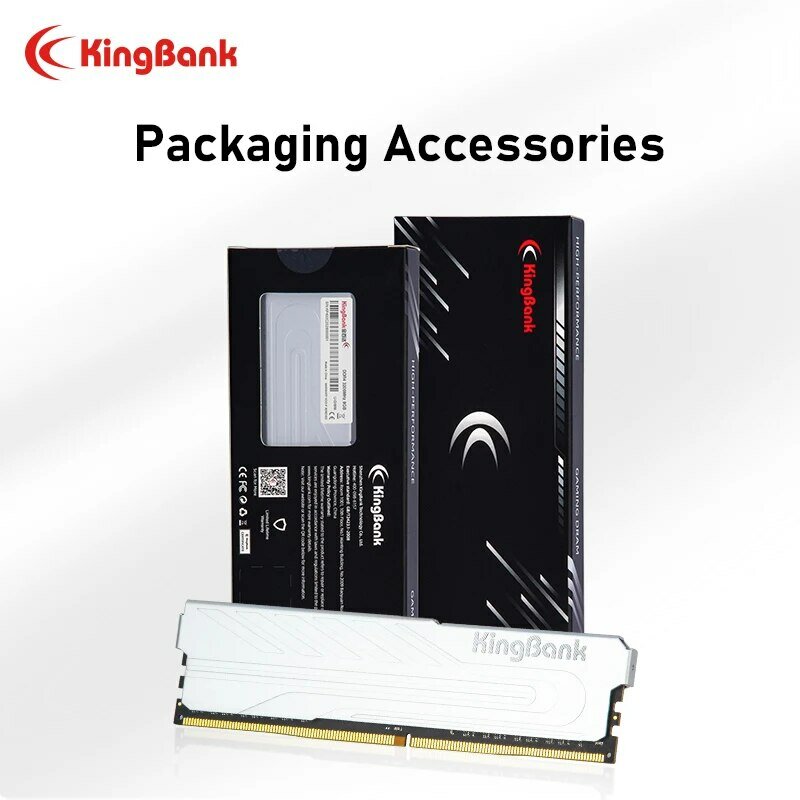 Kingbank Disipador de calor Ram memoria DDR4 8GB 16GB 32G 3200XMP 3600XMP 4000XMP memoria de escritorio soporte placa base DDR4 con disipador de calor