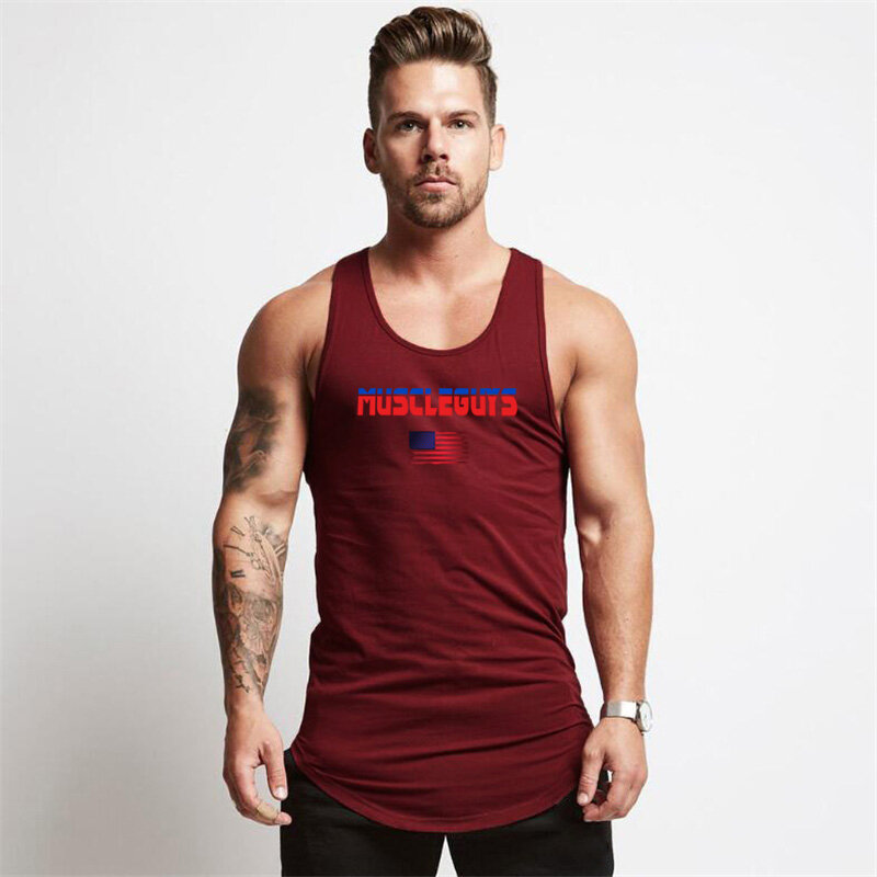 Newest Gym Bodybuilding Summer Cotton Breathable Sleeveless Slim Fit T-shirts Men Casual Fshion Hip Hop Workout Muscle Tank Tops