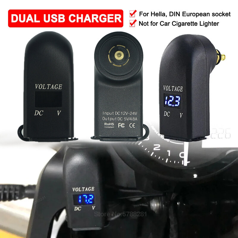 Chargeur USB pour moto, accessoires pour touristes, prise DIN, BMW R1250GS, Runder GS, Runow RT, F800GS Adv F850GS, F650GS
