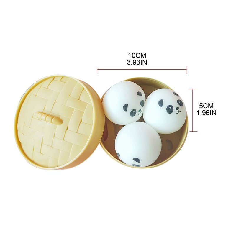 4In ของเล่นแบบพกพาตุ๊กตา Bun Soft TPR Gadget ของขวัญที่สมจริง Dumpling Squishy Ball สำหรับเด็กวัยหัดเดิน Dropship