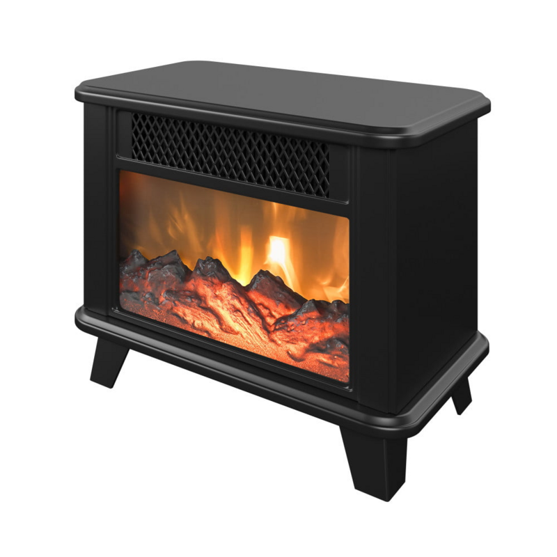 Electric Fireplace Personal Space Heater, Black