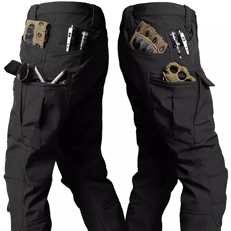 Tactical Winter Set Men's Military Outdoor Windproof Waterproof Suit Multi-Pocket Soft Shell Hooded Jackets Sharkskin Work Pants