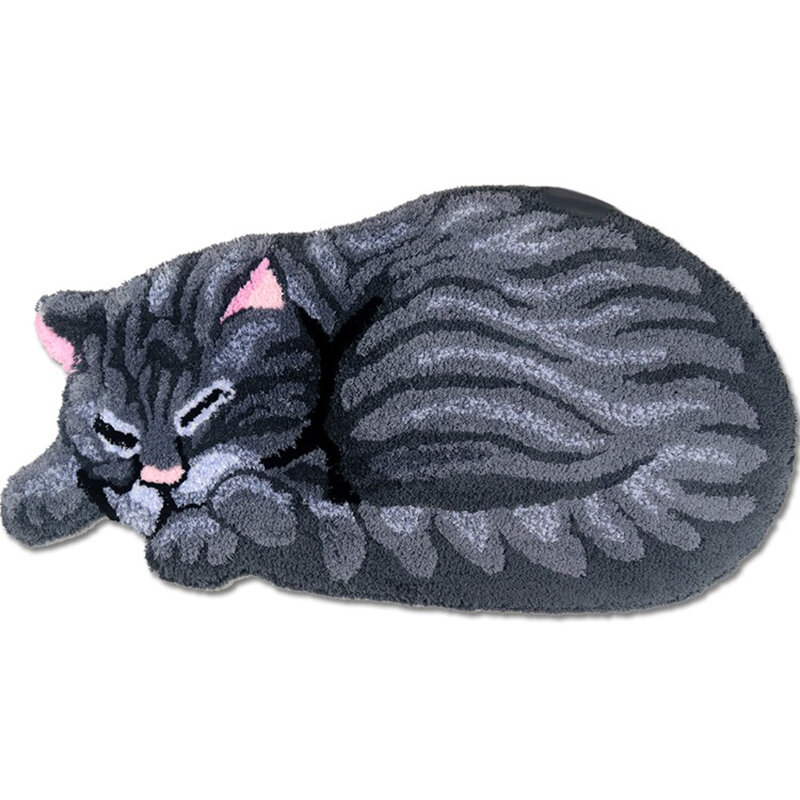 New Sleeping cat plush carpet cartoon tappetini simpatici tappetini per camera da letto