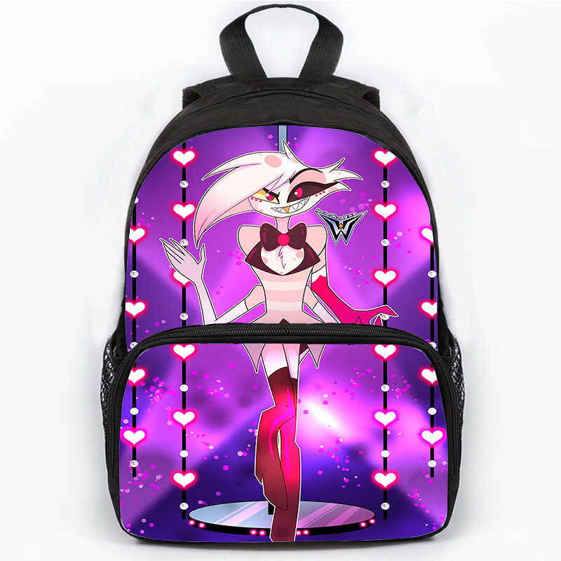 3D Hazbin Print Backpacks Kids Large Capacity School Bags Teenager Student Laptop Travel Backpack Boys Girls Anime Book Bag