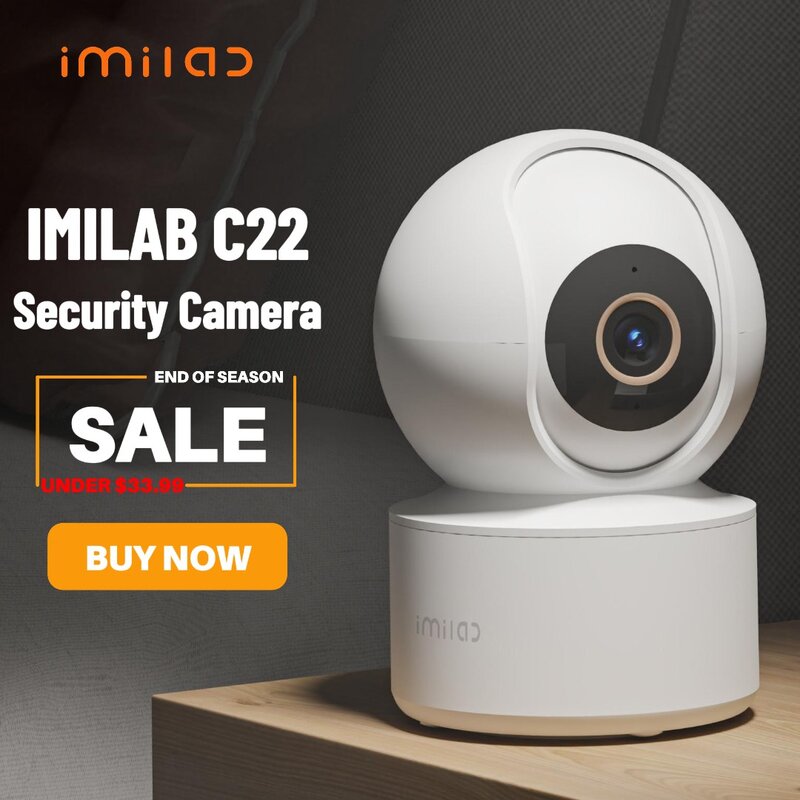 IMILAB C22 Security Camera 3K IP Wifi Indoor  Vedio Surveillance Home CCTV Cam 360° Motion Tracking Infrared Night Vision Webcam