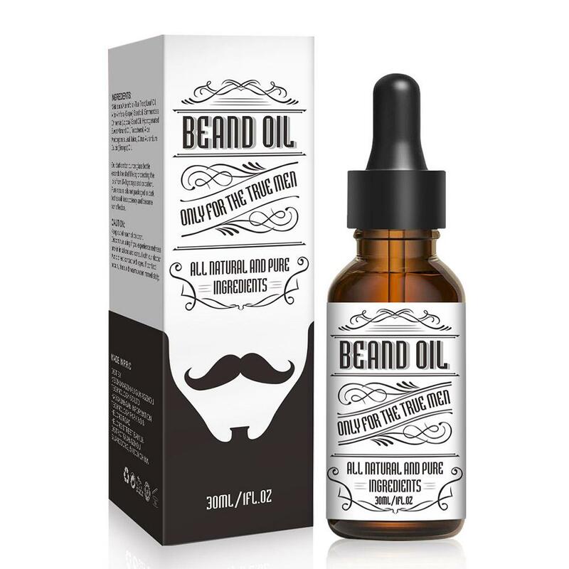 30ml Men Natural Beard Growth Oil Moisturizing Smoothing Conditioner Beard Oil Tools Dashing Gentlemen Beard Care E7Y2