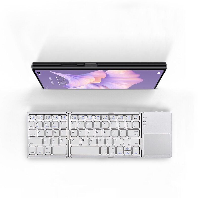 Беспроводная складная клавиатура, Bluetooth клавиатура с тачпадом для телефона HUAWEI Mate Xs 2 Mate 50Pro P50 Pocket S Pro E nova 9 SE 10