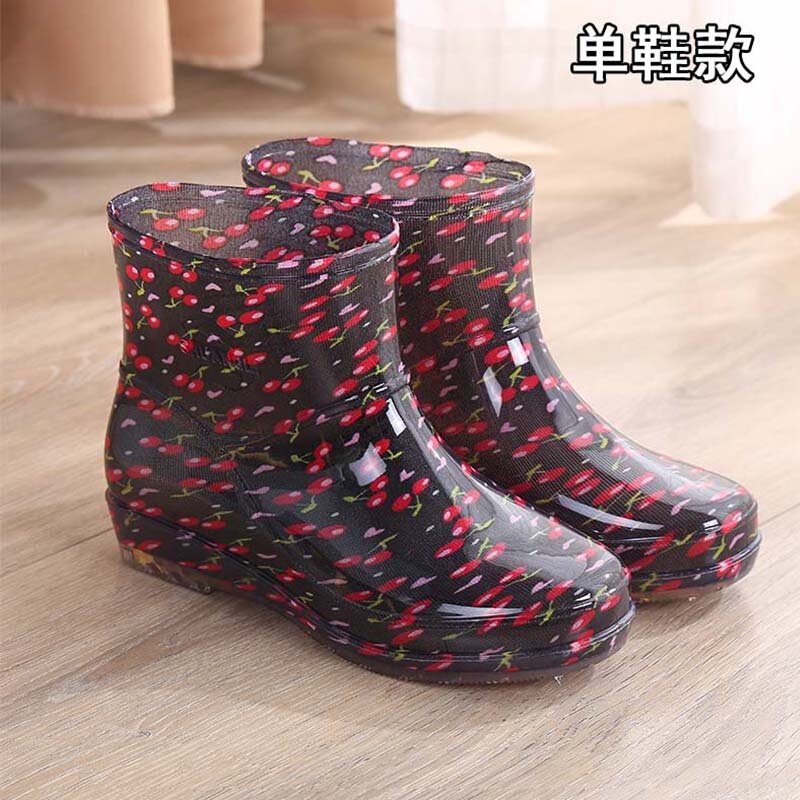 Botas de lluvia impermeables para Mujer, protectores de silicona para interiores y exteriores, Zapatos reutilizables para el día lluvioso