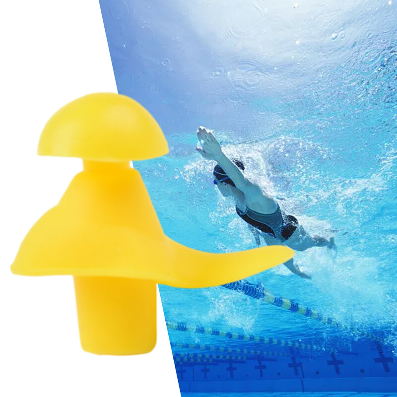 Tapones de silicona para los oídos para deportes acuáticos, juego de protectores para los oídos para adultos y niños, accesorios de buceo y natación, evita la entrada de agua, 1 par