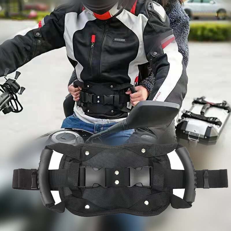 Motorcycle with Handle Rope Rear Passenger Safety Belt Rear Seat Safety Handle for Locomotive Motorcycle Yacht Driving Safety
