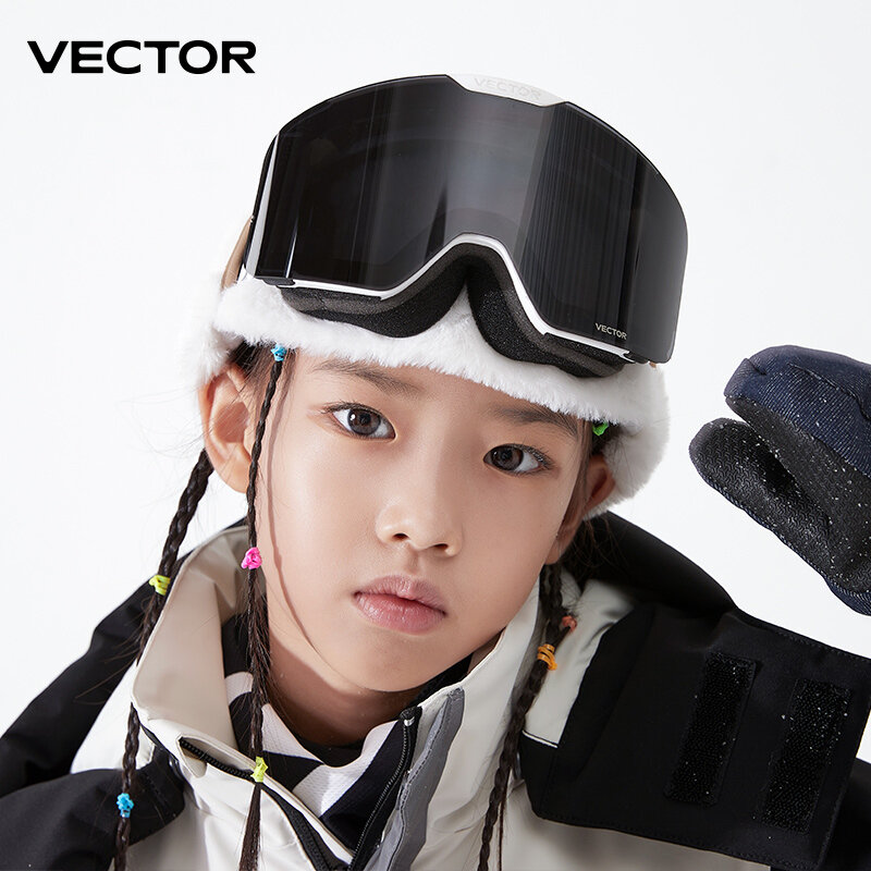 Kacamata Ski Merek Vektor Kacamata Anak-anak Papan Salju untuk Ski UV400 Perlindungan Kacamata Ski Salju Masker Ski Antikabut