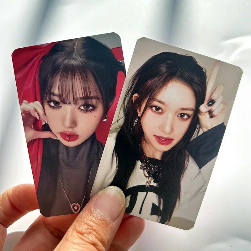 IVE Album i MINE LOMO Card Wonyoung gafas redondas LIZ Rei Leeseo Yujin Eleven Girl Group postal Photo Card KPOP, 6 unids/set