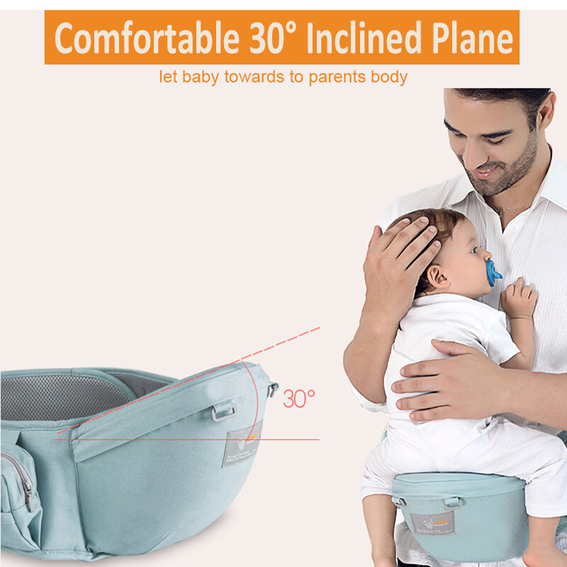 Suporte de algodão para bebê, banco cintura, sling para carregar bebê, quadril, banco infantil, bolsa para caminhantes, suporte frontal wra