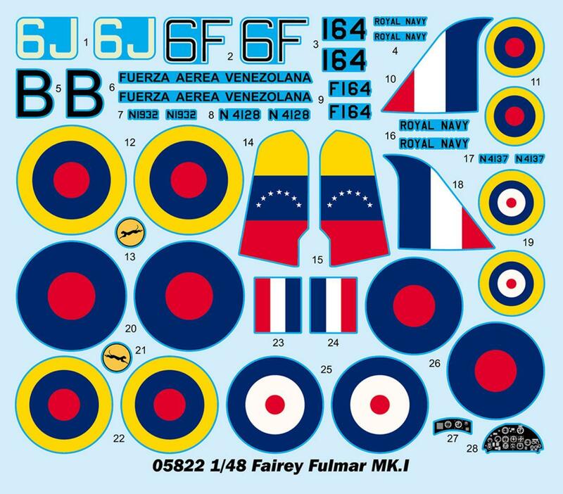 Trębacz 05822 w skali 1/48 brytyjski Fairey Fulmar MK.I zestaw modeli do składania