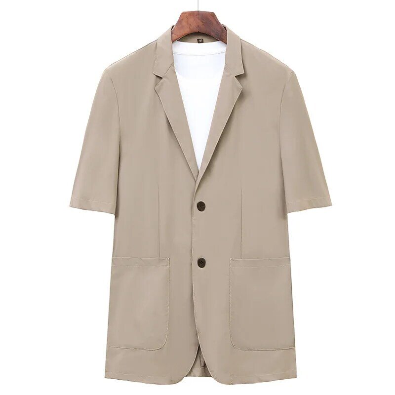 Jaqueta de terno casual masculino, solto, leve, vento maduro, pendulares, alto grau, versão coreana, tendência, 7053-R-casual
