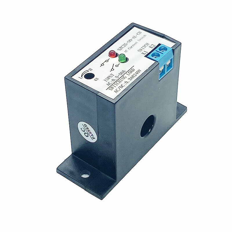 SZC25-NO-AL-CH   AC current induction switch AC0-50A self -power  alarm output PLC control normal opened current control switch