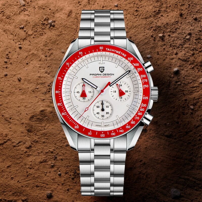 นาฬิกาข้อมือควอตซ์สำหรับผู้ชายดีไซน์2024ใหม่ AK นาฬิกาข้อมือควอทซ์หรูสำหรับผู้ชายระบบจับเวลาความเร็วสูงอัตโนมัติดีไซน์แบบไพลิน