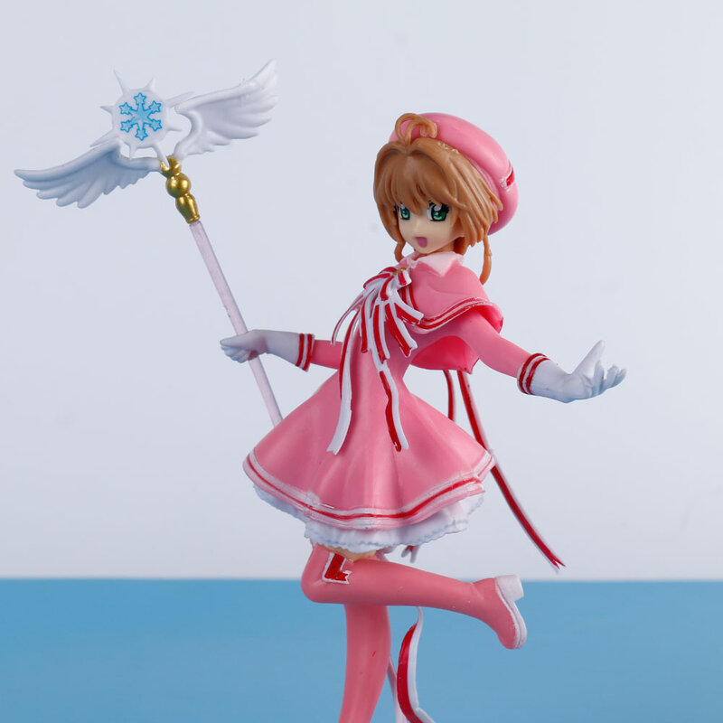 Japan Anime Kawaiii Roze Kaart Captor Sakura Actiefiguren Modellen Pvc Figure Model Toverstaf Meisjes Speelgoed Thuis Bureau Decor gift