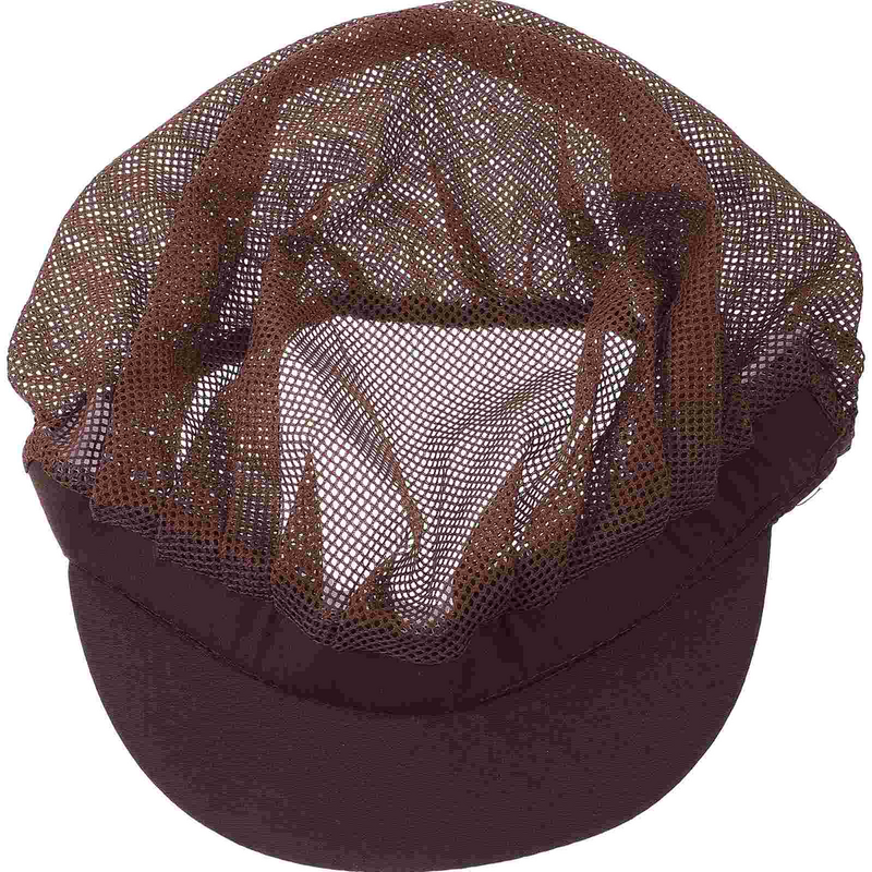 Przebranie męskie kapelusze kucharskie czapka pyłoszczelna oddychający kapelusz kuchnia kelner higieniczna fabryka żywności mężczyźni i kobiety jadalnia (brun.