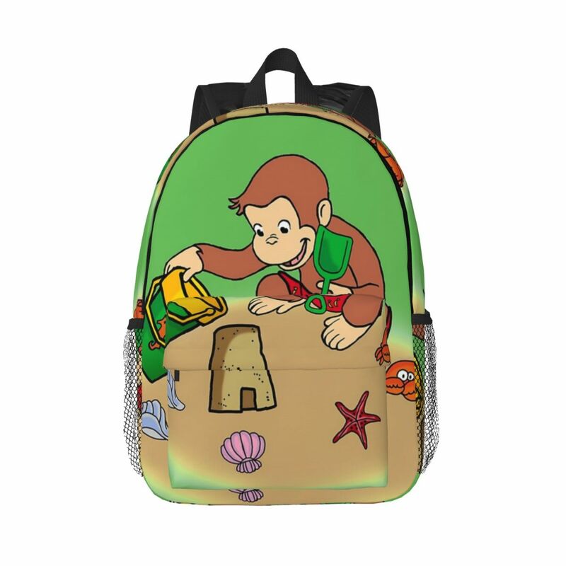 Curious George Summer Backpacks Boys Girls Bookbag Fashion Students School Bags Laptop Rucksack Shoulder Bag Large Capacity