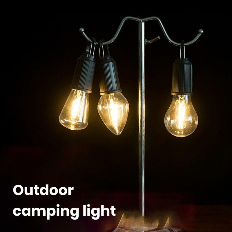 Lámpara Led de tungsteno para acampar al aire libre, linterna Led portátil con gancho de Clip para acampar, senderismo, pesca, dispositivo multifuncional