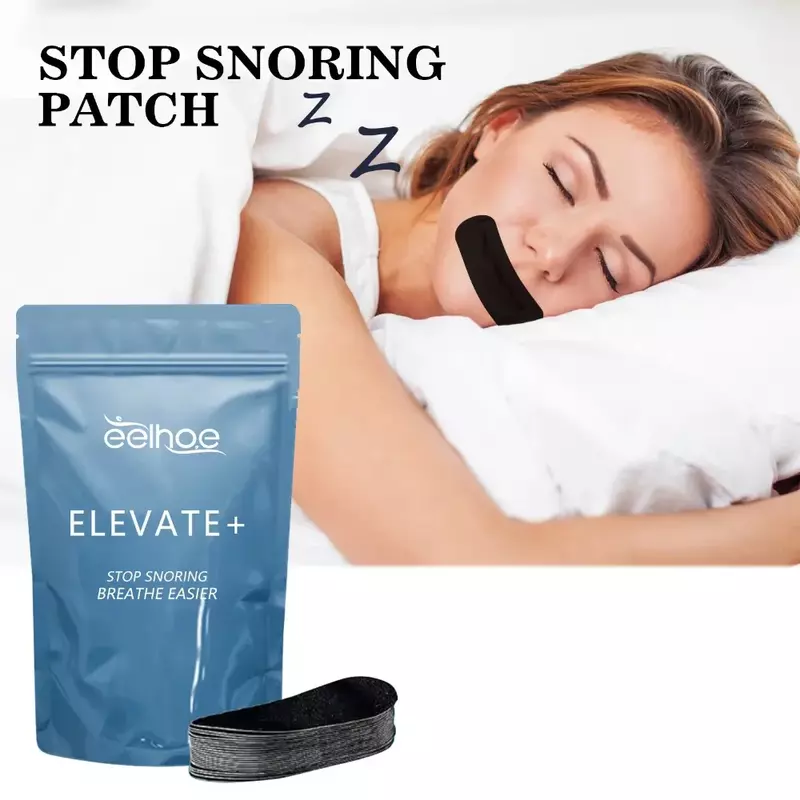 Parche antirronquidos, corrección de respiración nasal, mejora el sueño, promueve una mejor respiración, cinta de ortesis bucal portátil para dormir de noche