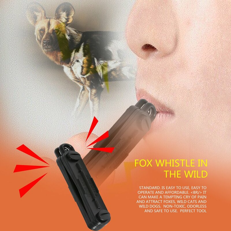 Black Outdoor Fox Down Fox Blaster Call fischio Predator caccia Lamping chiamata coniglio animale gioco chiamante sicuro per l'uso