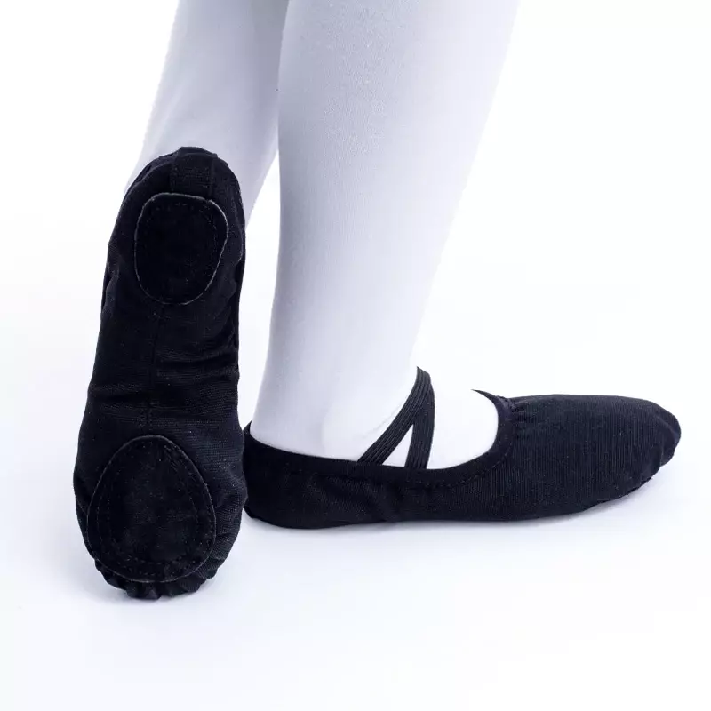 Beige Canvas Soft Sole Yoga Ballet Dance Shoes Child Adult Teacher Exercises Elastic Laces Cat Claw Toe Wholesale