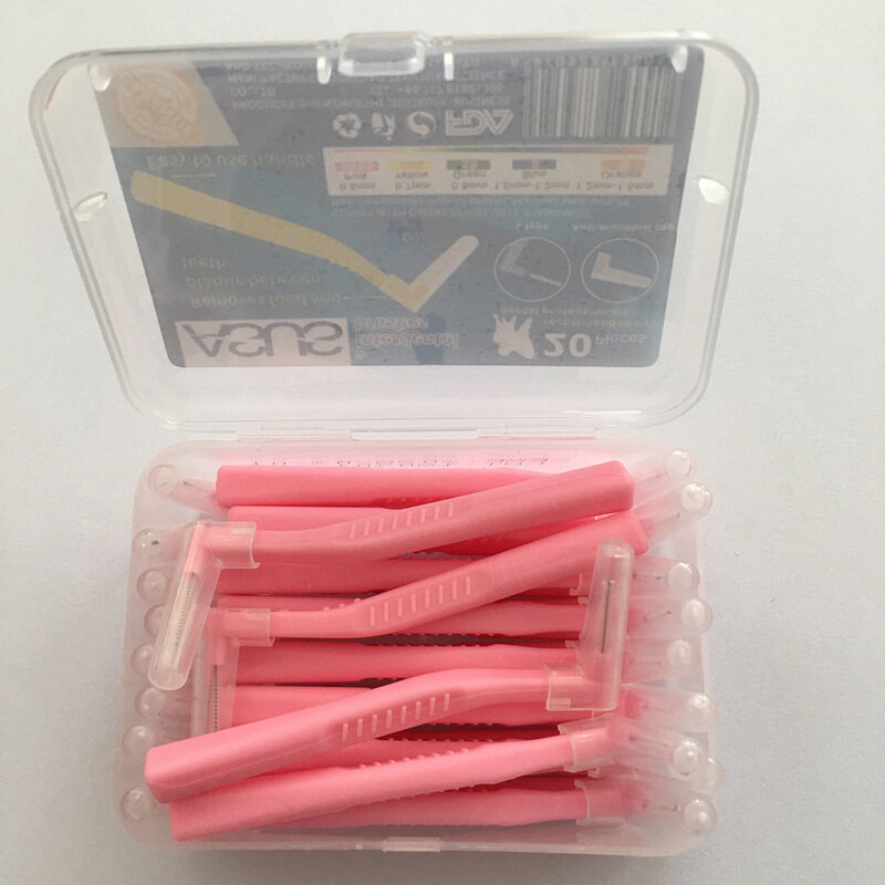 ASUS 20Pcs/Box L-Type 0.6MM Orthodontic Toothbrush Interdental Brushing Brush Clearance Brush Cleaner