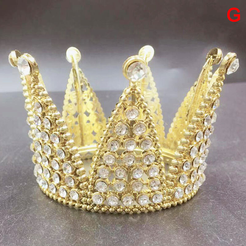 Crown Cake Topper Kristal Kinderen Haar Sieraden Voor Bruiloft Verjaardag Baby Crown Mooie Ontwerp Leuke AN88