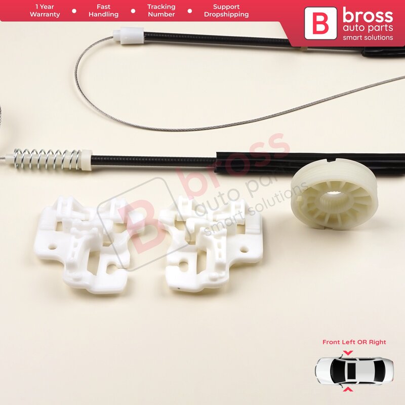 Bross Auto-onderdelen BWR285 Elektrische Ruitbediening Regulator Reparatie Kit Linker Of Rechter Deur Voor Bmw X5 E53 2000-2006 Top Winkel