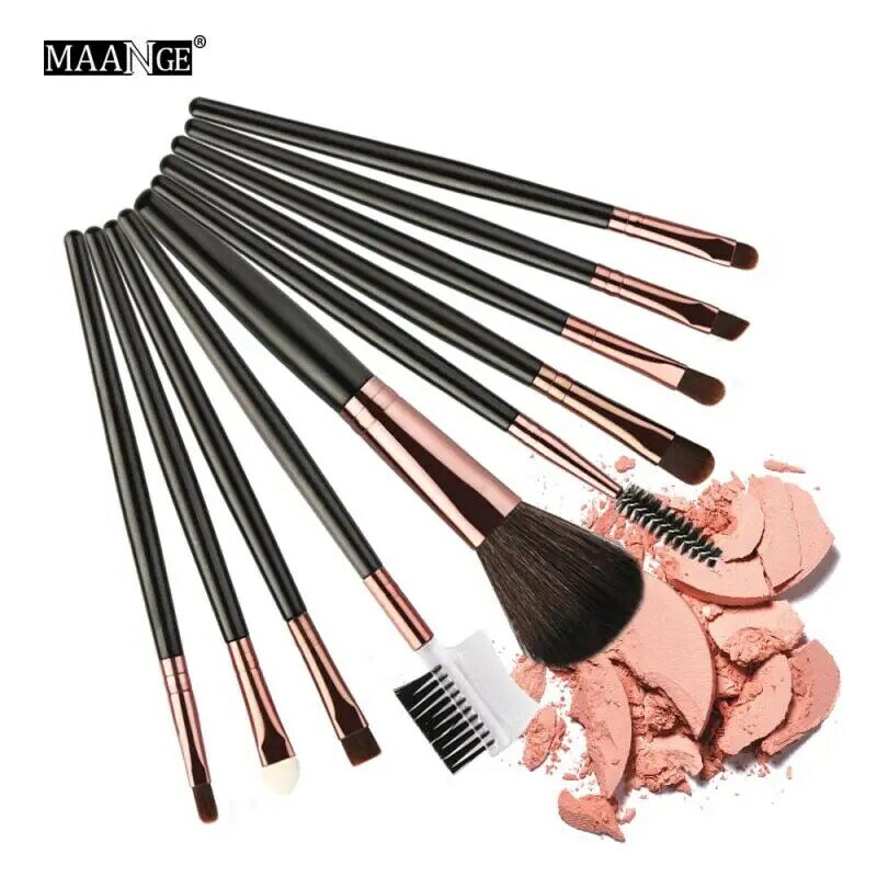 1~10PCS Professional Makeup Brushes Set Powder Eyelash Eye Shadow Concealer Brush Kit Easy To Carry Portable Cosmetic Tools