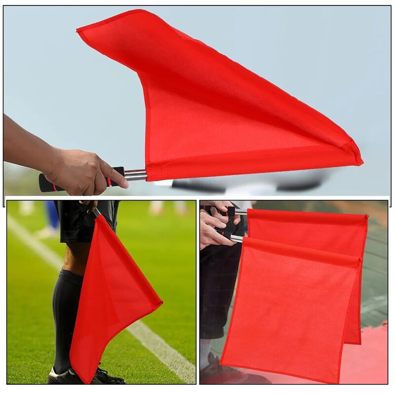 3pcs Competition Flags Hand Waving Flags Referee Flags Signal Flags